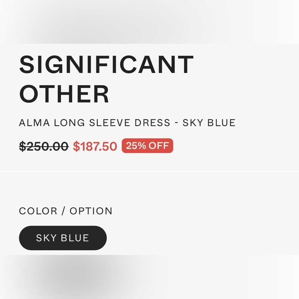 Significant Other Alma Long Sleeve Dress in dreamy Sky Blue - Picture 6 of 10